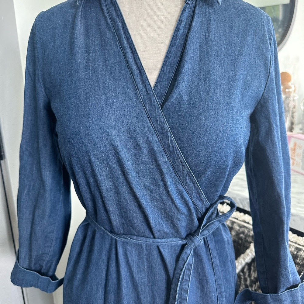 Denim Old Navy wrap dress size small